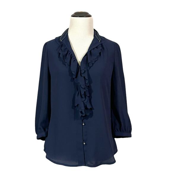 Anthropologie HD in Paris Picea Blouse - Blue - US 2 - Picture 1 of 16